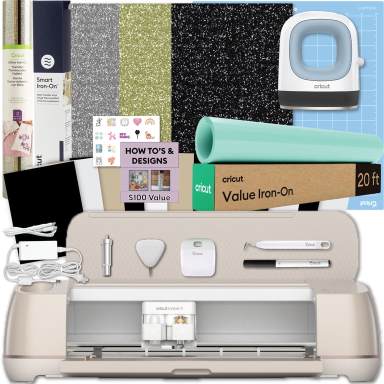 Cricut, Cutting Machine, Maker 4, with Mini Heat Press Bundle