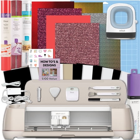 Cricut Maker 4 Cutting Machine with Mini Heat Press with Heat Transfer Vinyl Combo Bundle