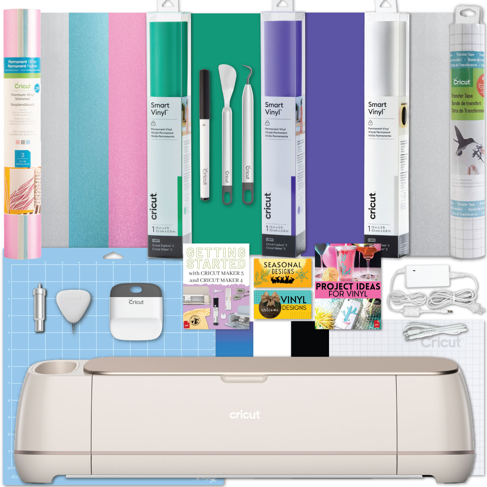 Walmart Maker Cricut Maker 4 Cutting Machine with Smart Vinyl Rolls Bundle - Walmart.com