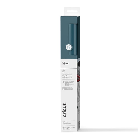 Cricut® Matte Vinyl – Permanent (4 ft), 12" x 48", Deep Seafoam