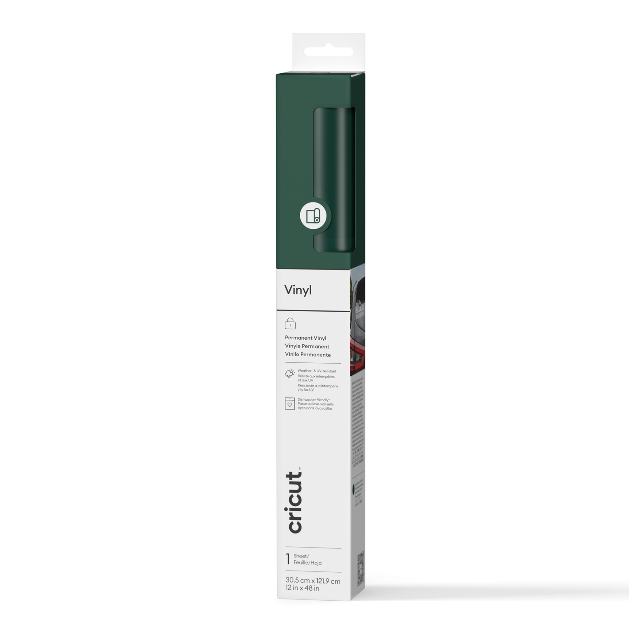 Cricut® Matte Vinyl – Permanent (4 ft), 12" x 48", Forest Green