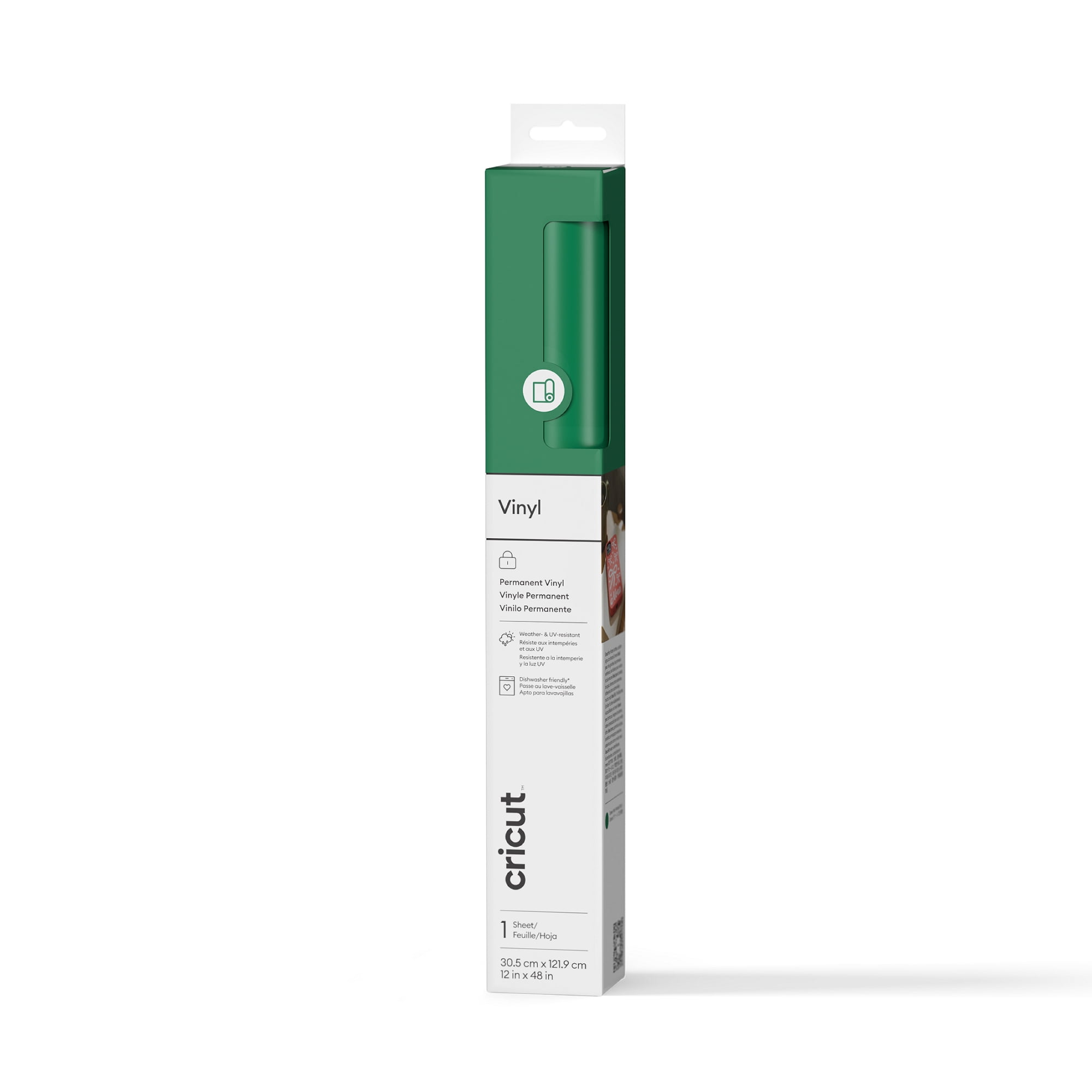 Cricut® Matte Vinyl – Permanent (4 ft), 12" x 48", Green