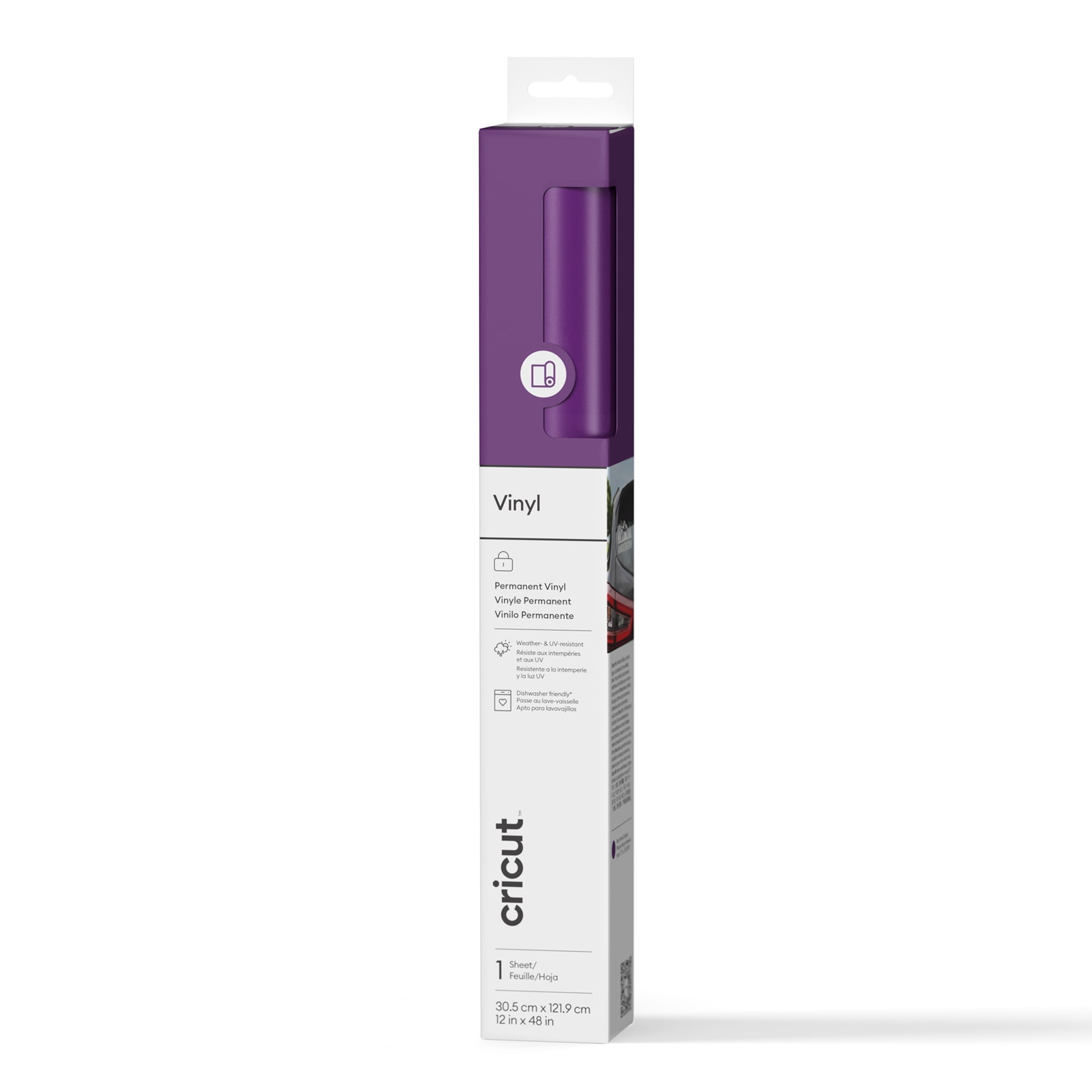 Cricut® Matte Vinyl – Permanent (4 ft), 12" x 48", Plum