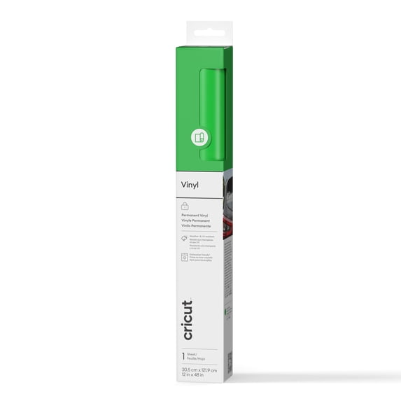 Cricut® Matte Vinyl – Permanent (4 ft), 12" x 48", Spring Green