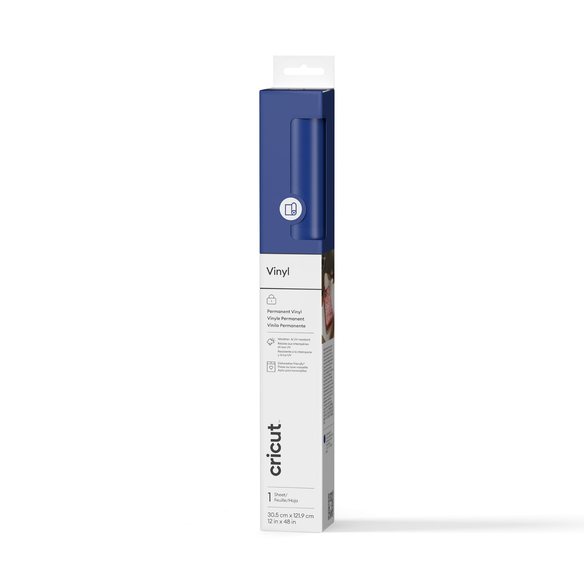 Cricut® Matte Vinyl – Permanent (4 ft), 12" x 48",Vivid Blue