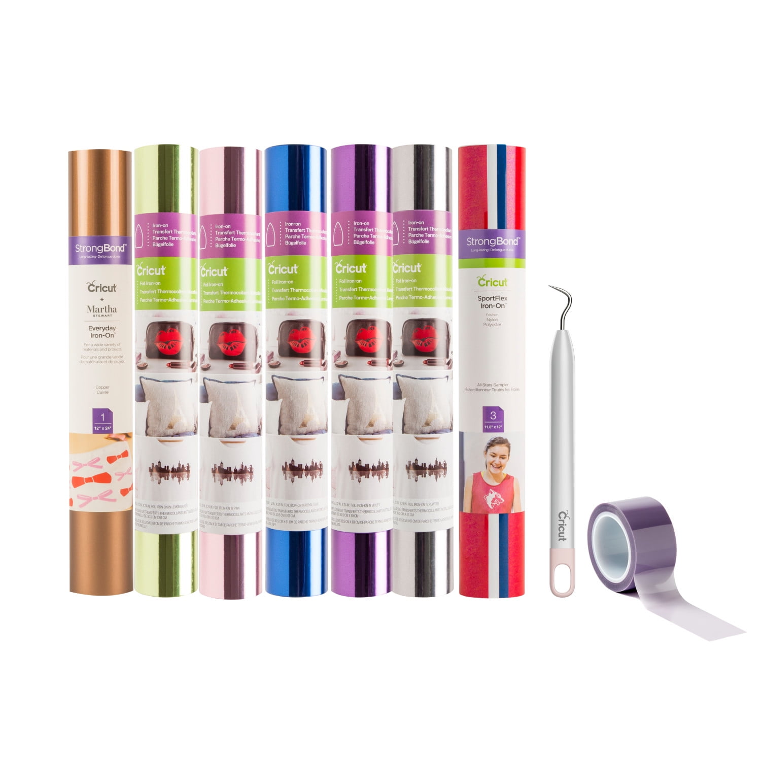 Cricut Mixed Iron-On Materials + Accessories Bundle