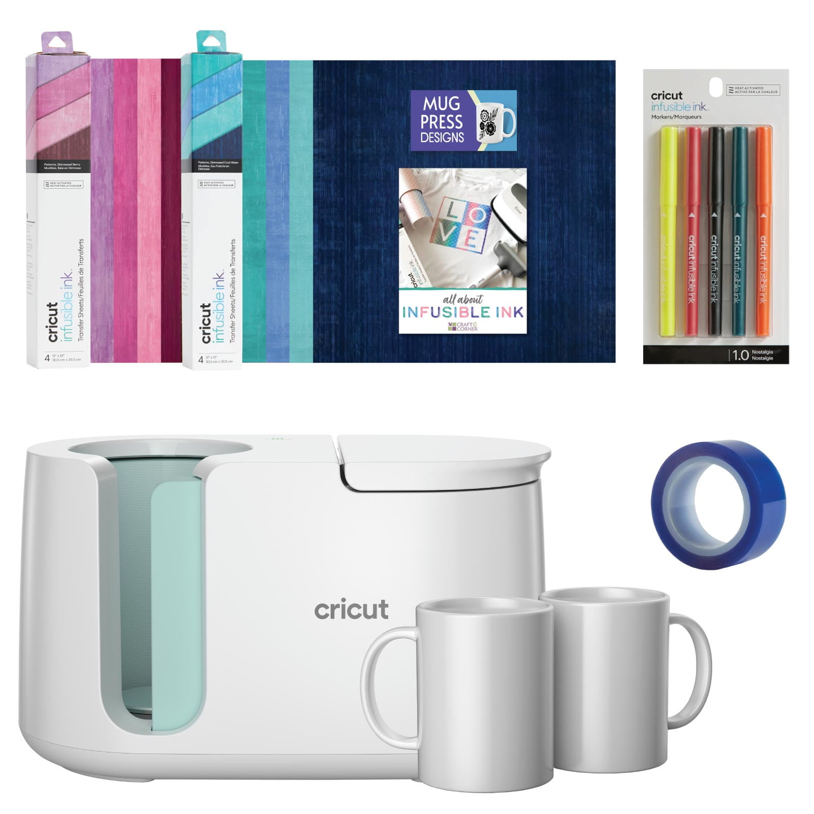 Cricut® Mug Press Infusible Ink Sheets and Heat-Resistant Tape Set
