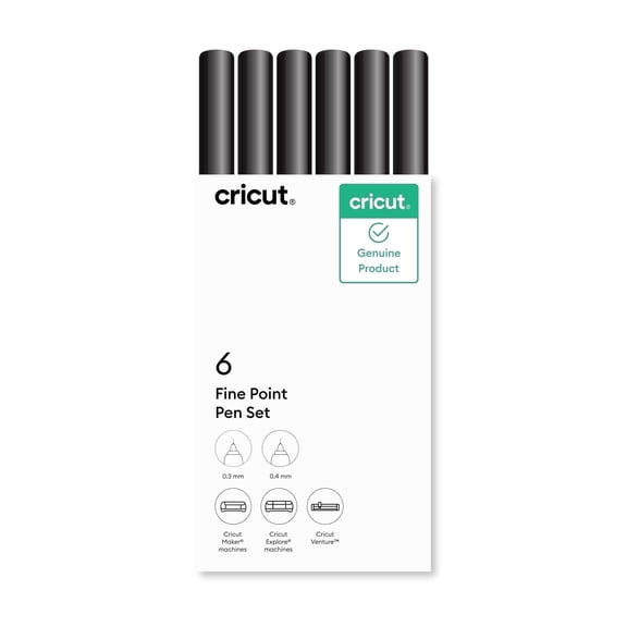Cricut Multi Pen Set, Black (6 Ct)