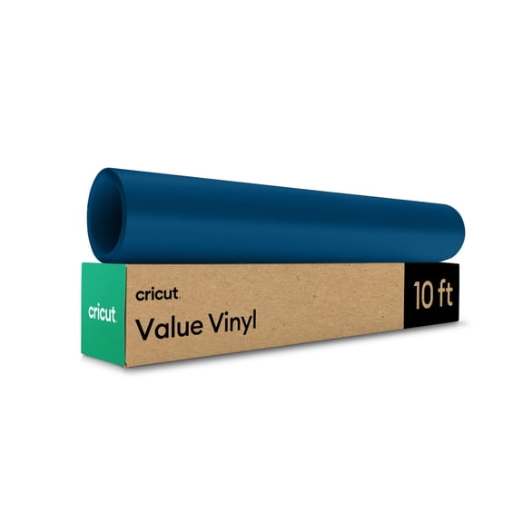 Cricut Navy Blue Value Craft Vinyl Roll, 12 in x 10 ft, Matte Finish, 1 Count