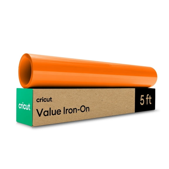 Cricut Value Iron-On 12 in x 5 ft Orange Heat Transfer Vinyl Roll 1 Count
