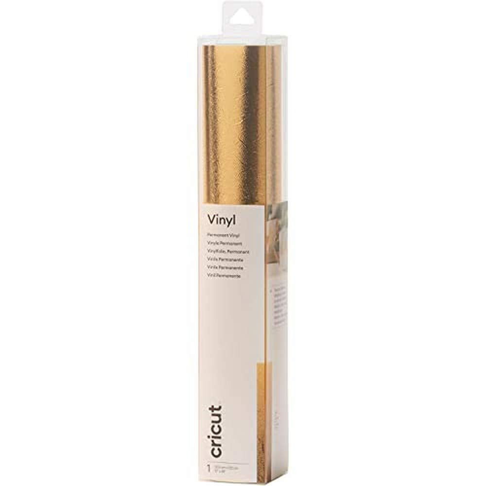 Cricut Permanent Vinyl Metallic Gold 1.2 m (4 ft) Self Adhesive Vinyl Roll for use with