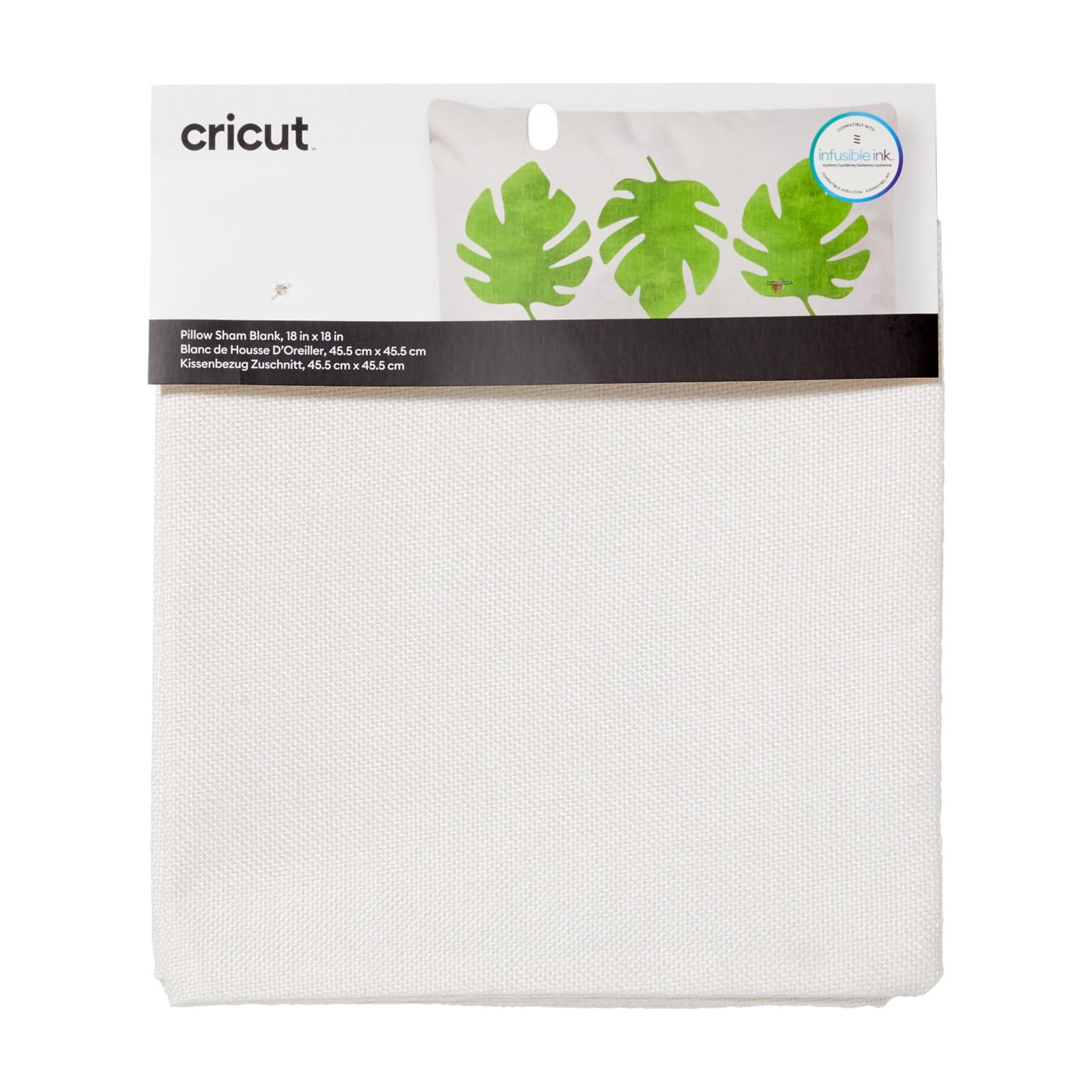 Cream Polyester Euro Pillowcase with Zipper Closure