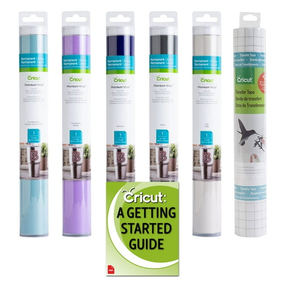 Cricut Premium Permanent Glossy Vinyl (6) 12x48 Rolls, Winter Frost