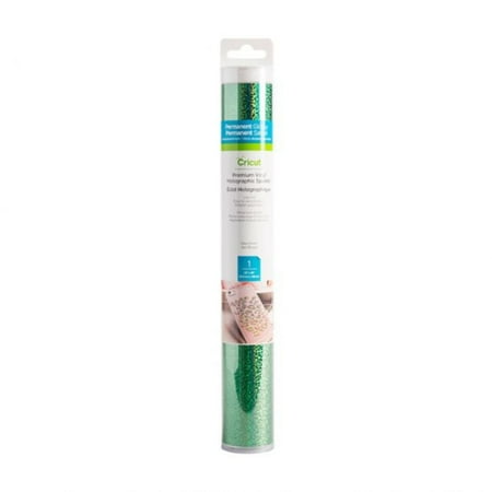Cricut® Premium Vinyl Holographic Sparkle – Permanent, Dew Green, 12" x 48"