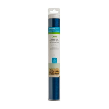 Cricut® Premium Vinyl Holographic Threads – Permanent, Blue, 12" x 48"