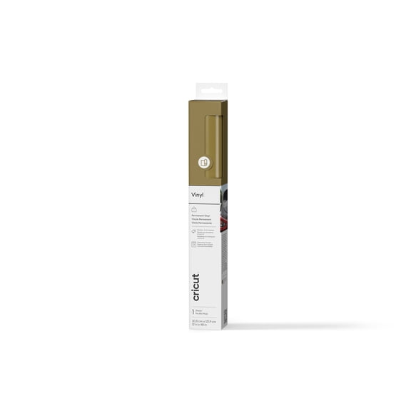 Cricut® Vinyl – Permanent (4 ft), 12 x48,Gold