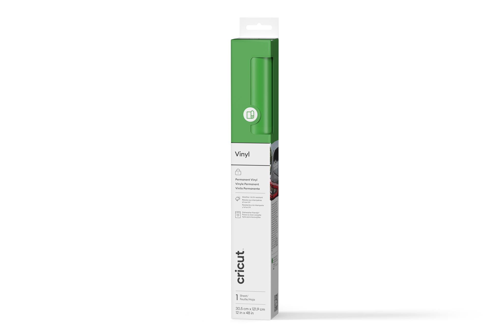 Cricut® Vinyl – Permanent (4 ft), Lime Green
