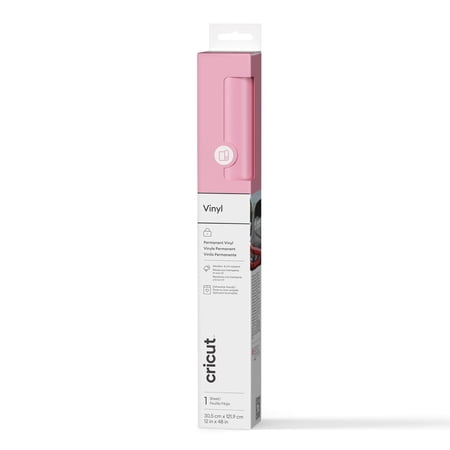 Cricut Vinyl Permanent (4 ft), Light Pink, 12 x48, Roll