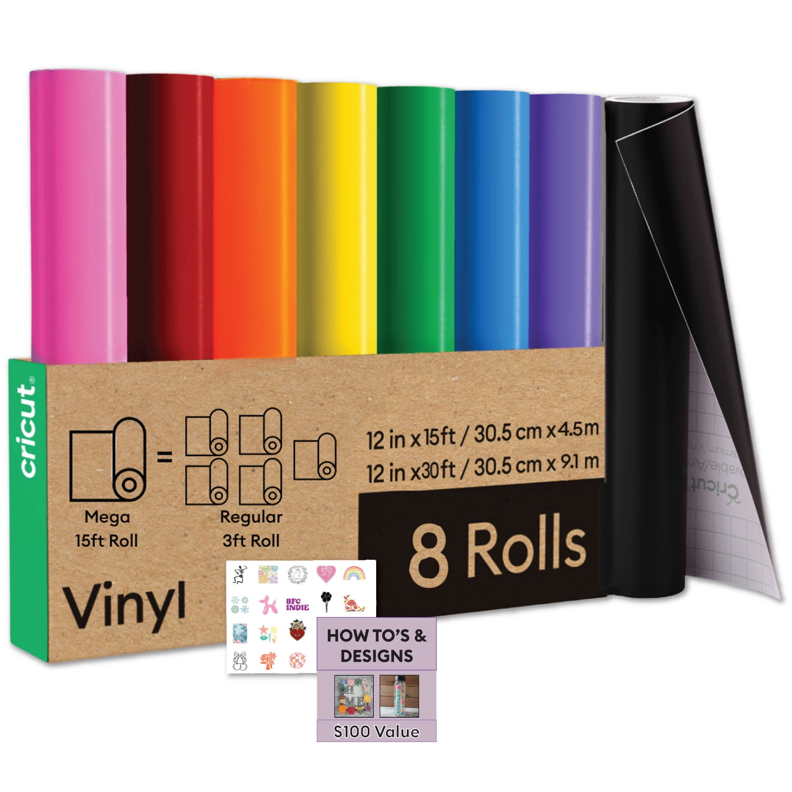 Cricut Rainbow Vinyl Materials Bundle DIY Set