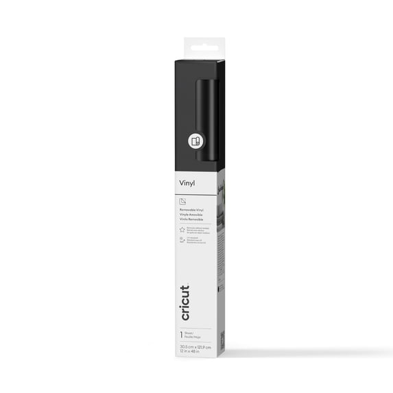 Cricut Vinyl Removable (4 ft), Black, 12 x48, Roll