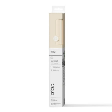 Cricut® Vinyl – Removable (4 ft), 12 x48,Cream