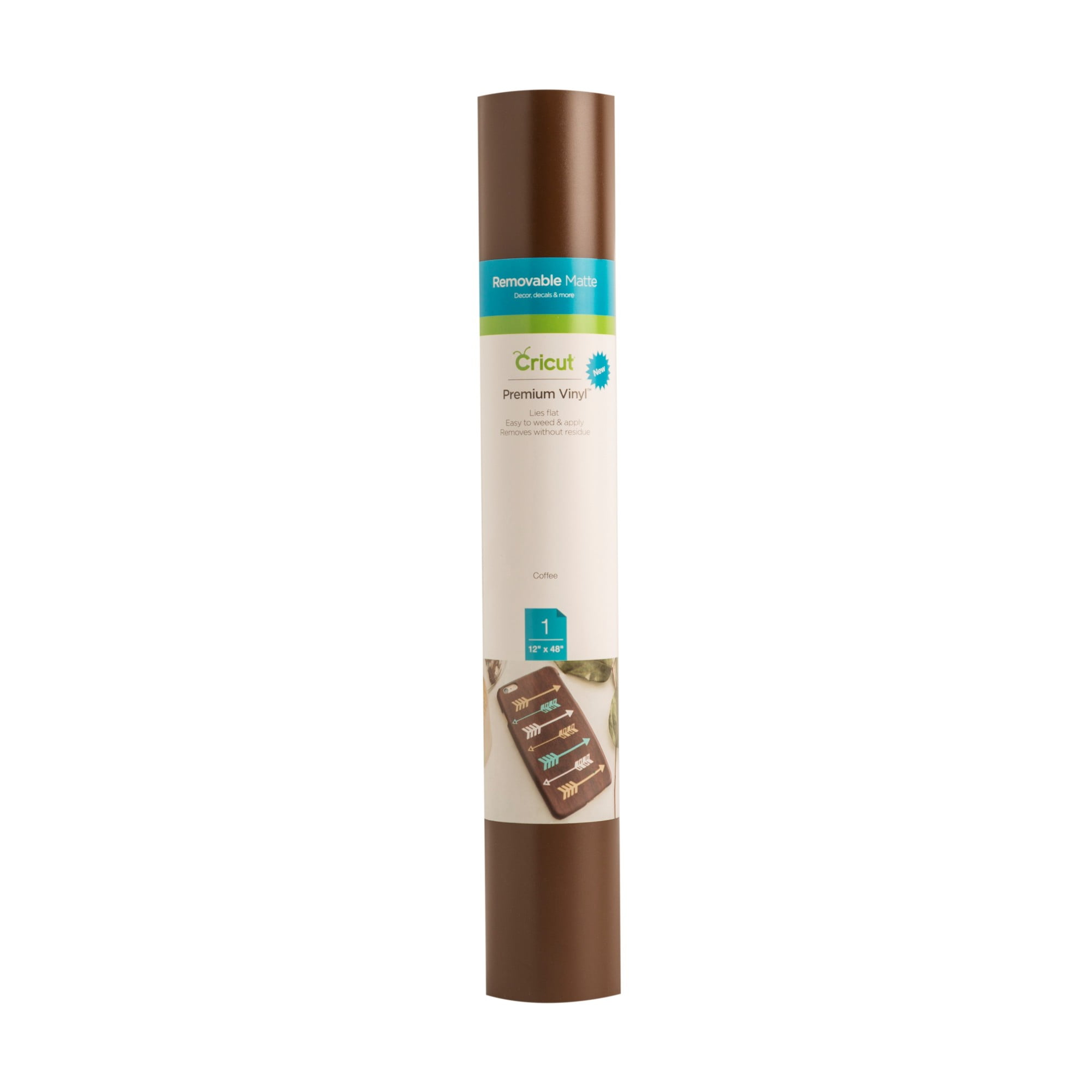 Cricut® Premium Vinyl™ – Removable, Coffee, 12" x 48"