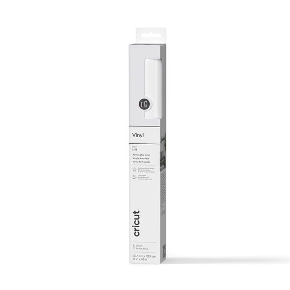 Cricut Vinyl Removable (4 ft), White, 12 x48, Roll