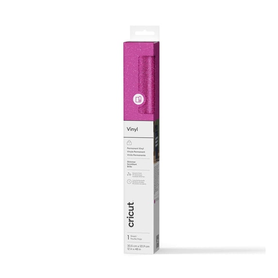Cricut Shimmer Vinyl Permanent (4 ft), Fuchsia, 12 x48, Roll