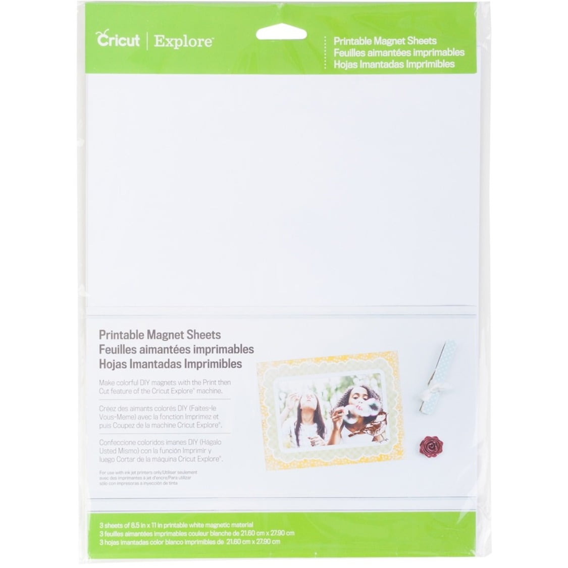 Silhouette Printable Magnet Paper (8.5 x 11, 4 Sheets)