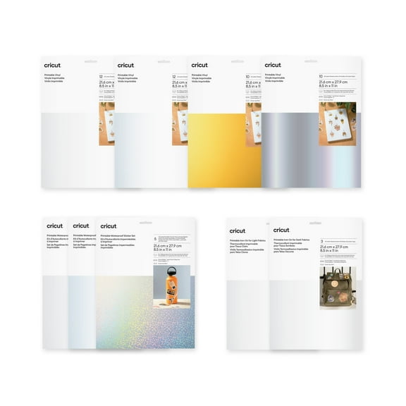 Cricut Printable Materials Variety 9 Pack Bundle