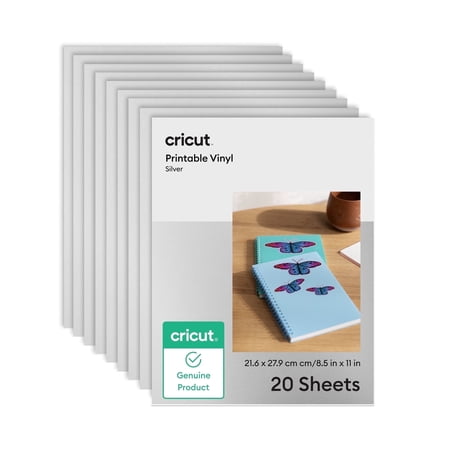Cricut® Printable Vinyl - US Letter, 11" x 8.5",Silver