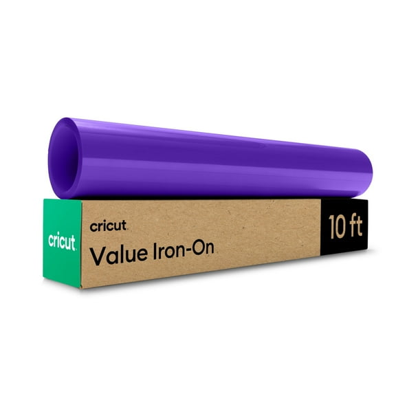 Cricut Value Iron-On Heat Transfer Vinyl Roll, 12 in x 10 ft, Purple
