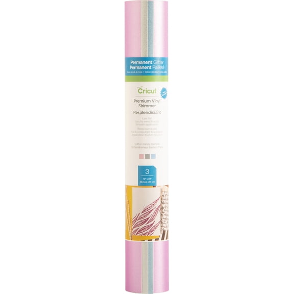 Cricut Shimmer Vinyl Sampler 12"X24" 3/Pkg-Cotton Candy