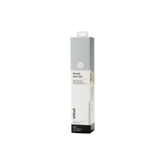 Cricut Smart Iron On | Silver | 2.7 m (9 ft) | Heat Transfer Vinyl Roll (HTV) | for use Explore 3 Maker 3