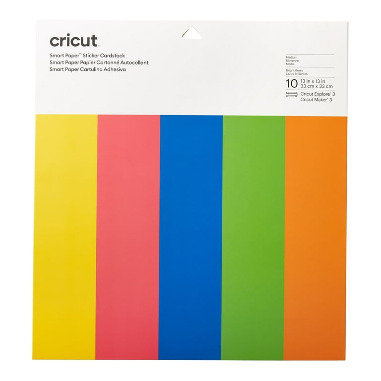 Cricut Smart Paper Sticker Cardstock - Bright Bows, 13 x 13