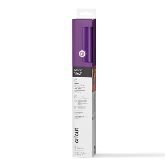Cricut Smart Vinyl Matless Permanent Vinyl (13 in x 36 in), 13" x 26",Plum