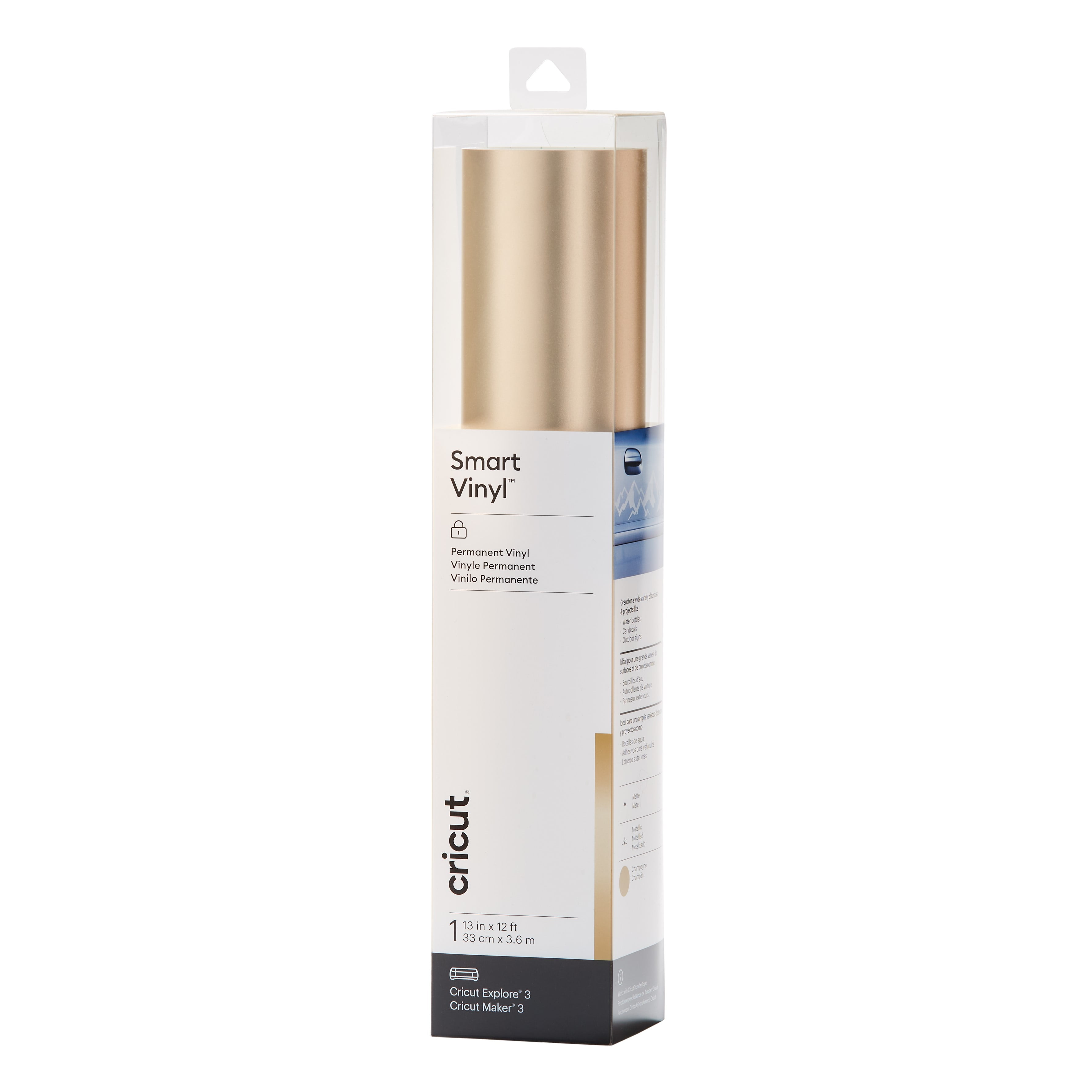 Cricut® Smart Vinyl™ Matte Metallic – Permanent (12 ft), CHAMPAGNE