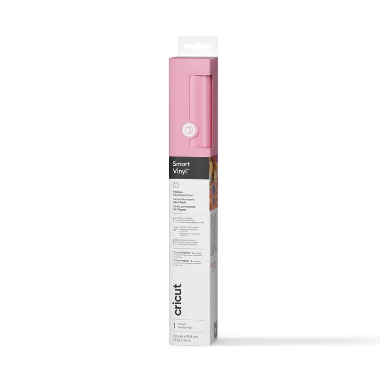 Cricut Smart Vinyl Matless Permanent Vinyl (3 ft), Light Pink, 13