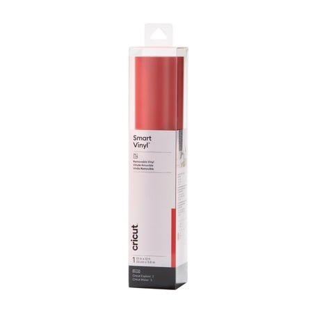 Cricut Smart Vinyl Removable (12 ft), Red, 13" x 144" Roll