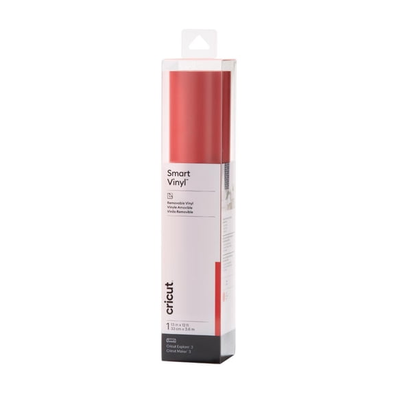 Cricut Smart Vinyl Removable (12 ft), Red, 13" x 144" Roll