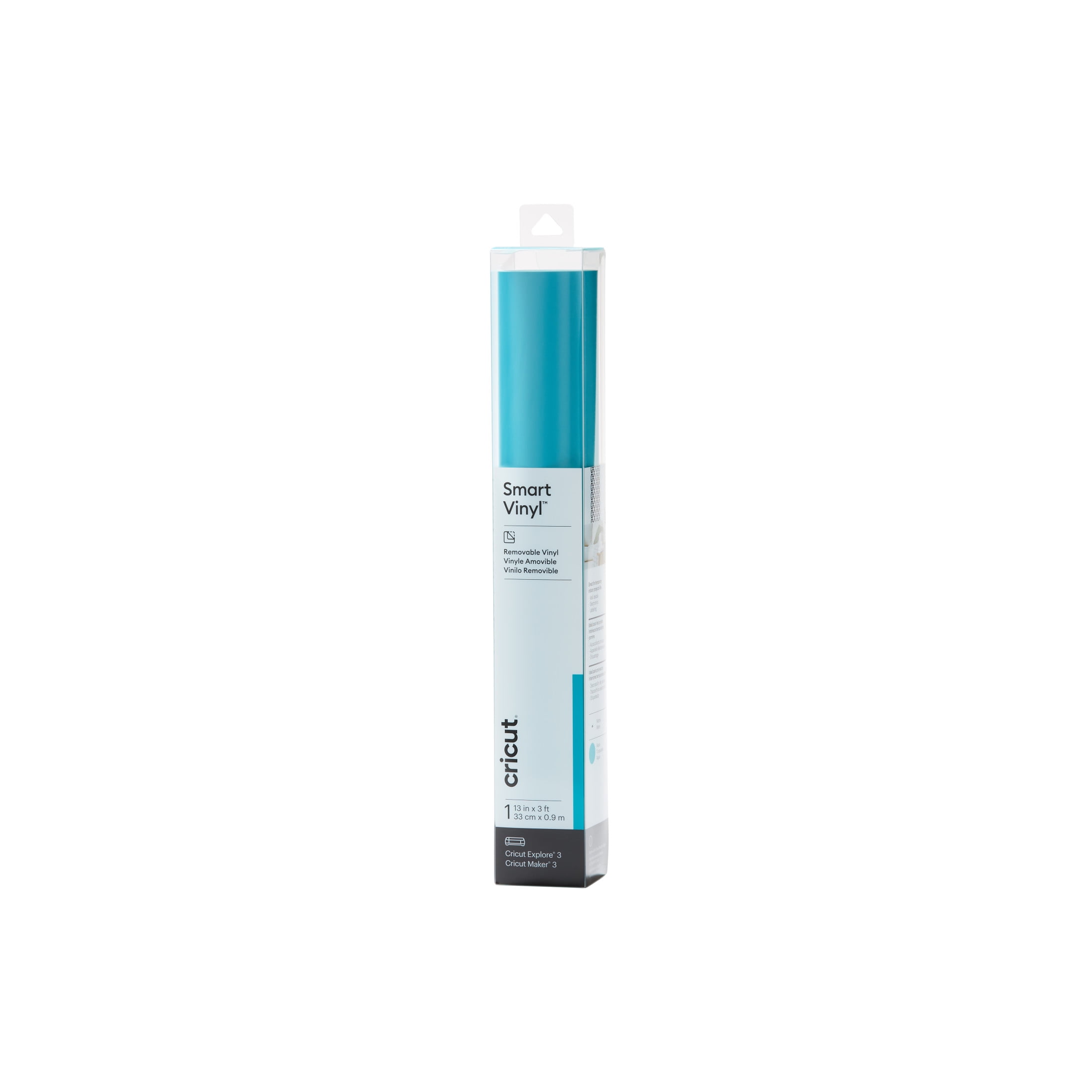 Cricut Smart Vinyl Removable (3 ft), Aqua, 13" x 36" Roll