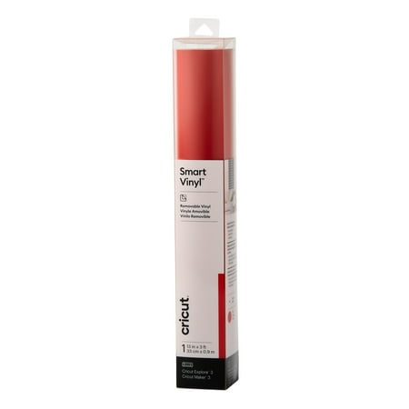 Cricut Smart Vinyl Removable (3 ft), Red, 13" x 36" Roll