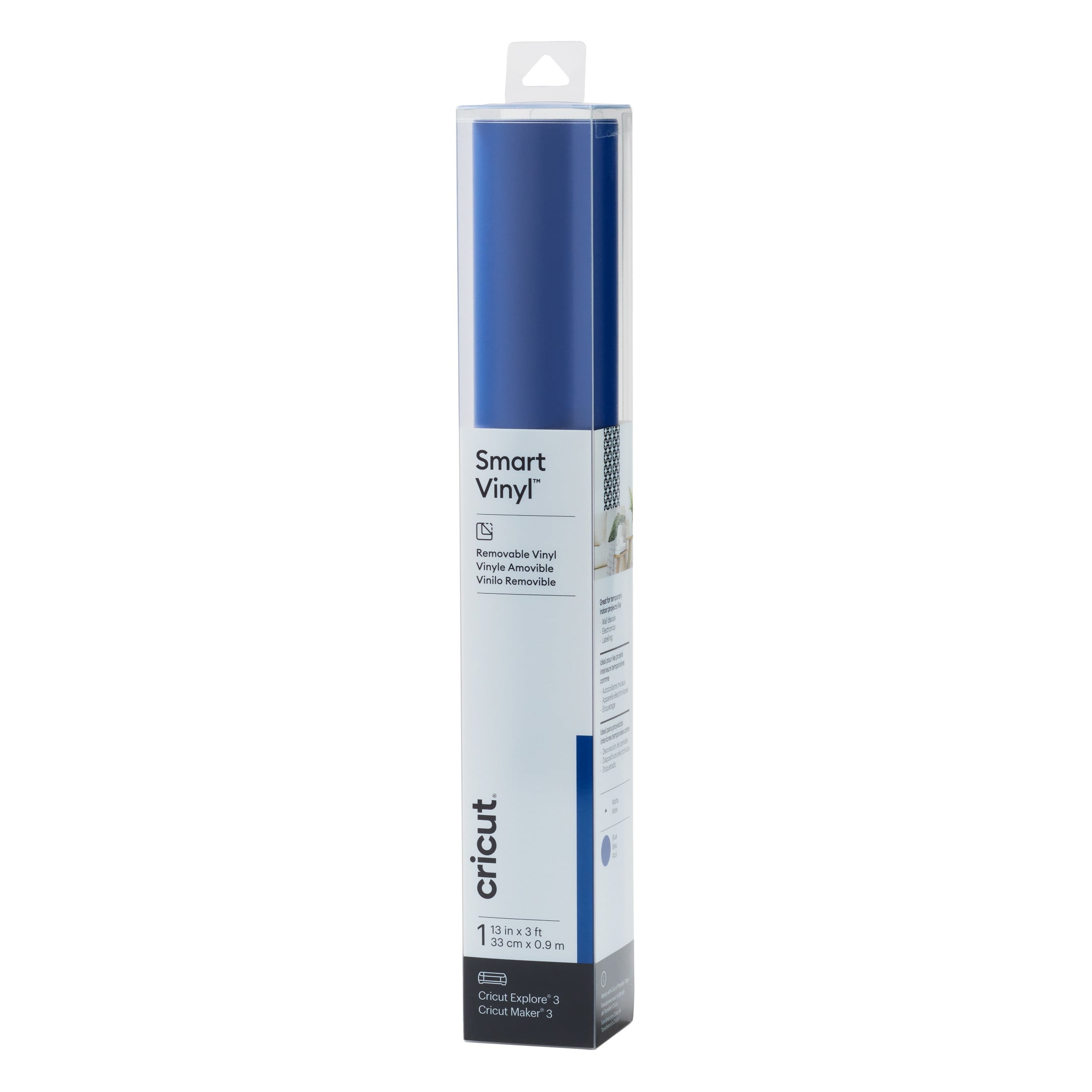 Cricut Smart Vinyl Removable (3 ft), Blue, 13" x 36" Roll