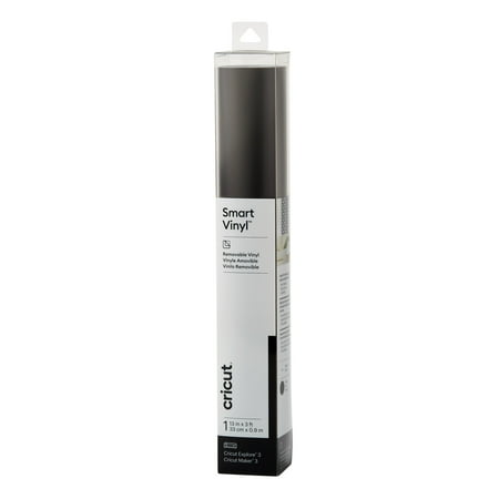 Cricut Smart Vinyl Removable (3 ft), Black, 13" x 36" Roll