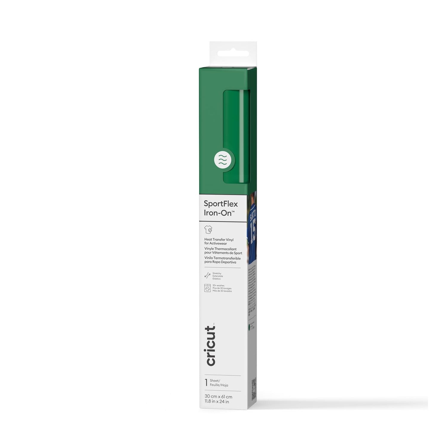 Cricut® Sportflex Iron-On™ Vinyl (2ft), 11.8" x 24", Green