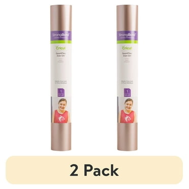 (2 pack) Cricut SportFlex Iron-On Vinyl, Metallic Rose Gold, 11.8" x 24"