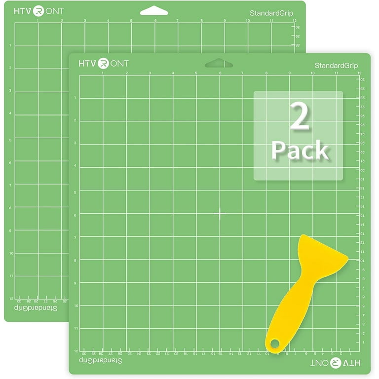 Cricut StandardGrip Machine Mats 12in x 12in, Reusable Cutting Mats for  Crafts with Protective Film, Use with Cardstock, Iron On, Vinyl and More