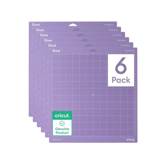 Cricut Strong Grip Adhesive Machine Cutting Mats - 12 in x 12 in, 6 Count