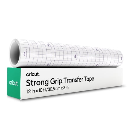 Cricut Strong Grip Transfer Tape Roll for Vinyl, 12 in x 10 ft