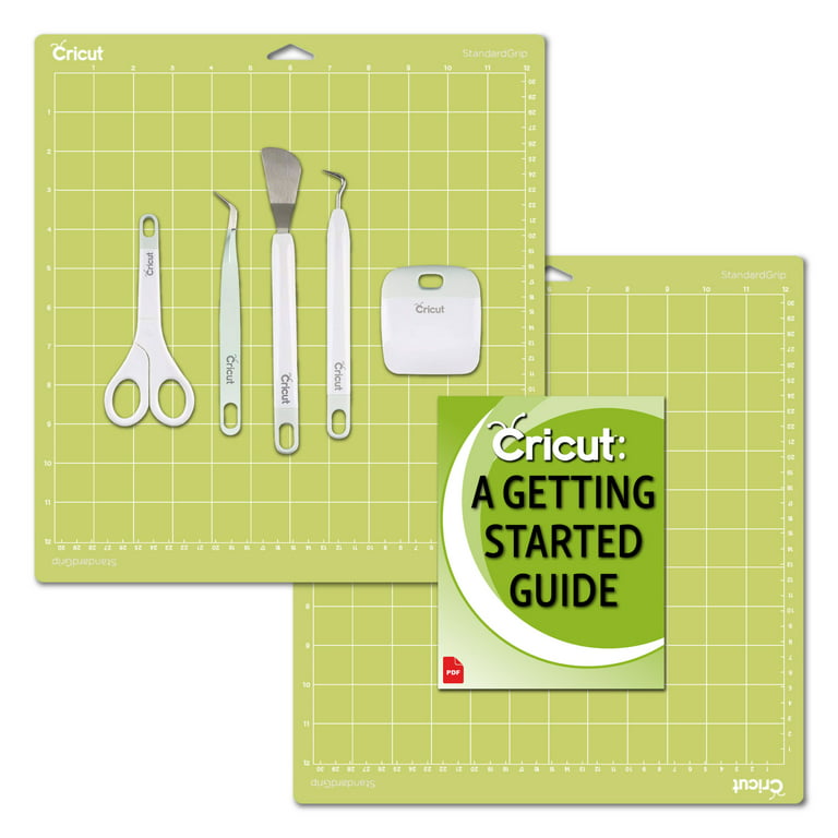 Cricut Starter Bundle, Beginner Guide, Basic Tool Kit, Sketch Pen Set,  Replacement Blades, Premium Vinyl Pack